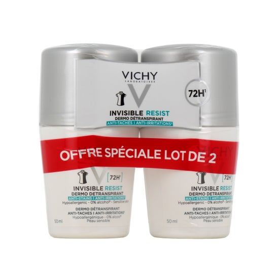 Vichy Déodorant Roll-On 72H Invisible Resist 2x50ml