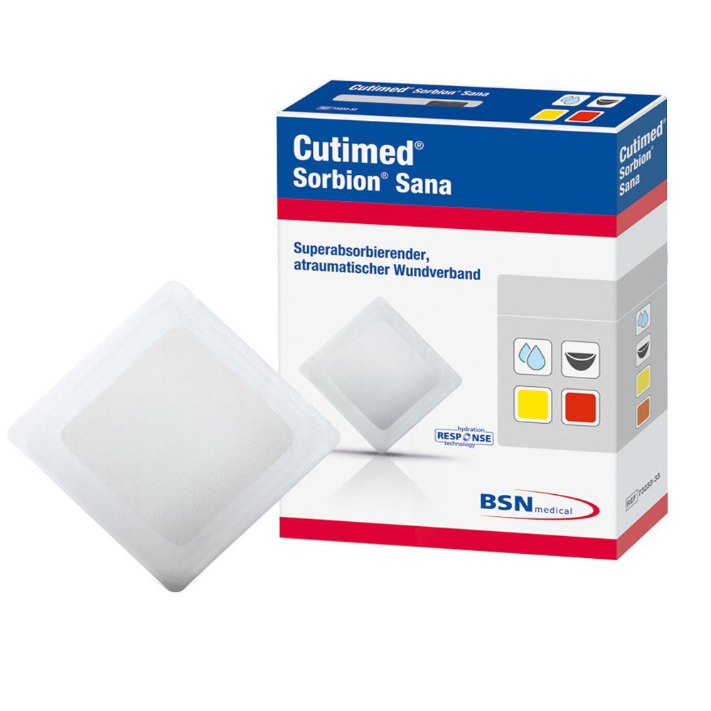 Cutimed® Sorbion Sana 22 cm x 22 cm - 12 pièces