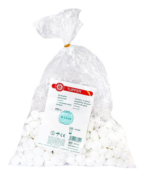 NOBA tampons de gaze forme ronde Ø 2,5 cm (250 pièces)
