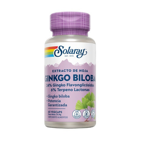 Solaray Ginkgo Biloba Extrait (60 mg, 60 capsules)