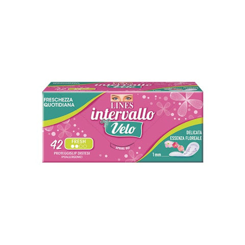 Lines Intervallo Velo Protège-slip Regular Fresh (42 pièces)
