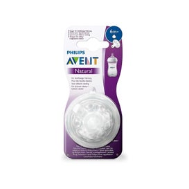 Philips Avent Tétine naturelle liquides épais +6 mois (2 unités)