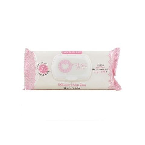Musc Intime Lingettes Intimes Coton Musc Blanc 30 Unités