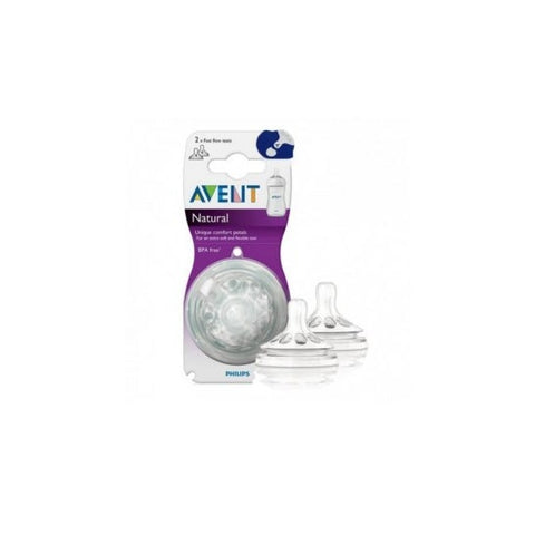 Philips Avent Tétine 2 trous silicone débit lent (1 mois+)