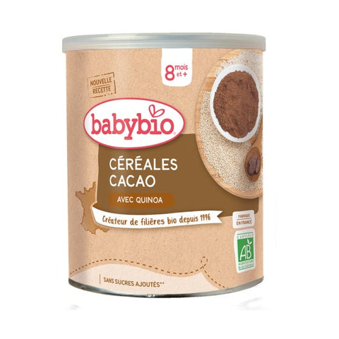 Babybio 5 Getreide Kakao Reis, Weizen, Hafer, Roggen, Quinoa +8m Bio 220g
