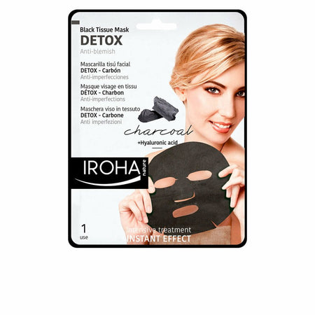 Iroha Nature® masque visage au charbon actif 23 ml – Détox & hydratation