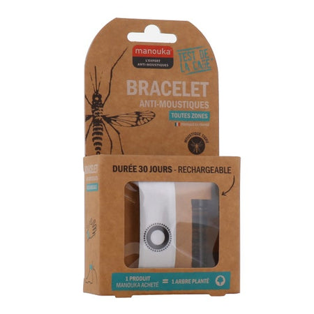 Manouka Bracelet Anti Moustiques Adulte Rouge (1 unité)