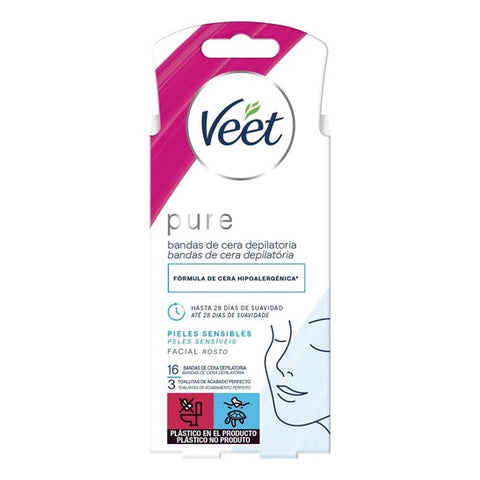 Veet Pure Kaltwachsstreifen Körper sensible Haut (16 Streifen)
