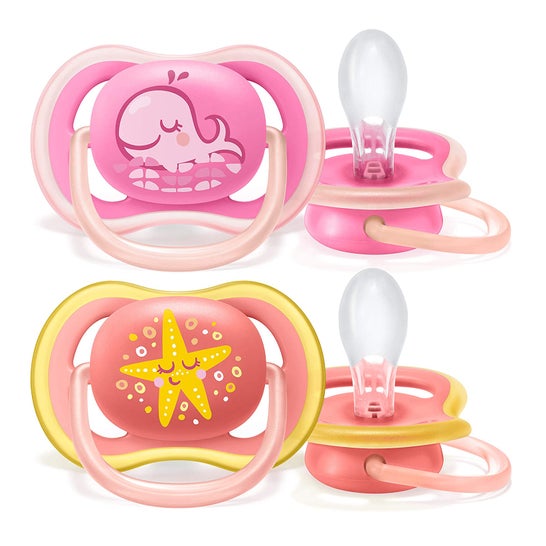 Philips Avent Sucette Ultra Air 6-18 mois Neutre (2 pièces)