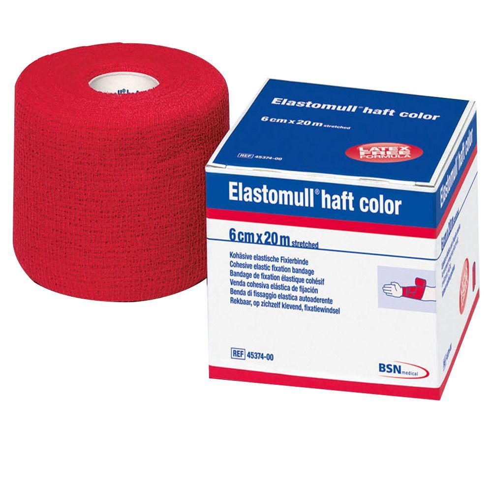 Elastomull® haft color 8 cm x 20 m rouge