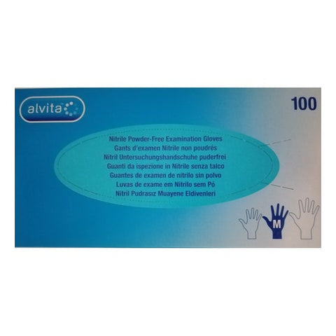 Alvita gants nitrile taille M (100 pièces)