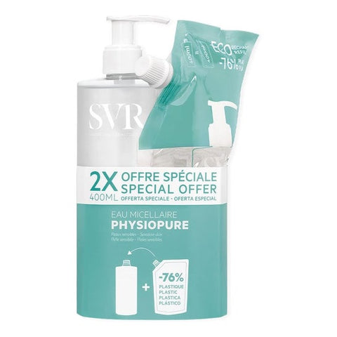 SVR Physiopure Mizellenwasser 400ml + Nachfüllpackung 400ml