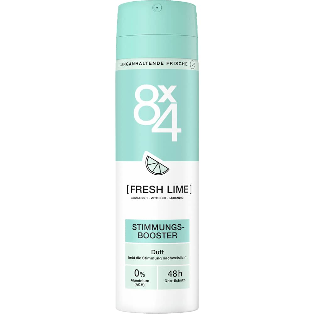 8x4 women Spray déodorant No.7 Fresh Lime (150 ml)