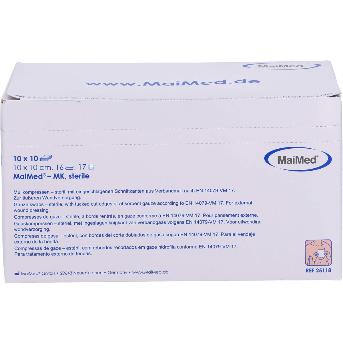 MaiMed MK STER compresses stériles 10x10 cm (16 pièces)