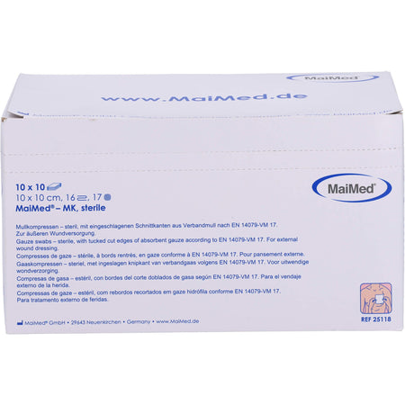 MaiMed MK STER compresses stériles 10x10 cm (16 pièces)