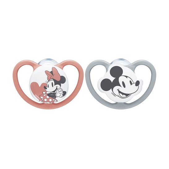 Nuk Space sucette silicone Minnie (6-18 mois) (2 unités)