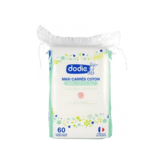 Dodie Maxi Carrés coton bio (60 pièces)