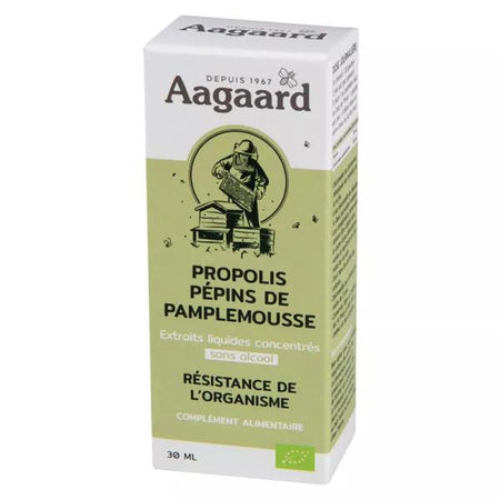Aagaard Propolis Gouttes Propolis et Pépins de Pamplemousse (30 ml)