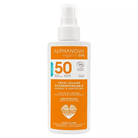 Alphanova Organic Sun Spray Solaire Écoresponsable SPF50 Bio 125ml