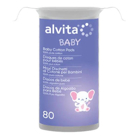 Alvita Disque de Coton pour Bébés 80 unités
