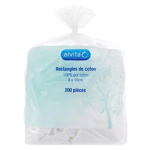 Alvita Cotton Pads 8x10cm 200 units