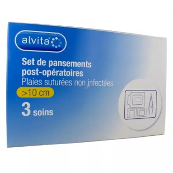 Alvita Set de Pansement Post-Op Plaies > 10cm 3 unités
