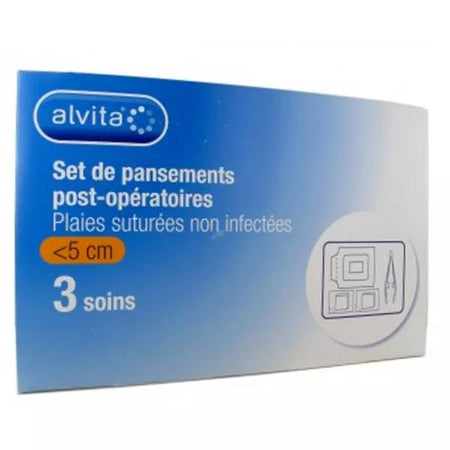 Alvita Set de Pansement Post-Op Plaies < 5cm 3 unités