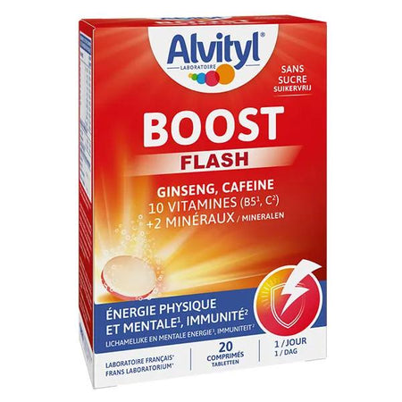 Alvityl Boost Effervescents 10 vitamines 2 minéraux dès 15 ans 20 comprimés