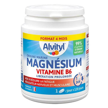 Alvityl Magnésium Vitamine B6 Libération prolongée dès 12 ans 120 comprimés