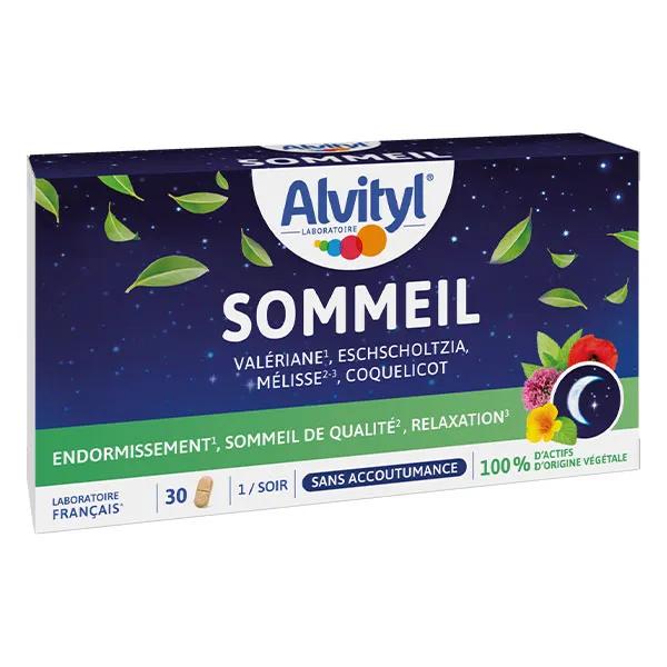 Alvityl Sommeil 4 actifs d'origine végétale dès 18 ans 30 comprimés