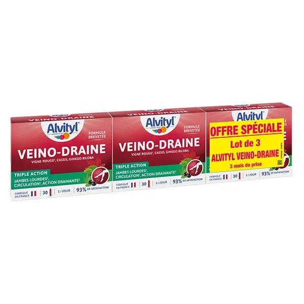 Alvityl Veino-Draine Circulation, jambes légères dès 12 ans 3 x 30 gélules