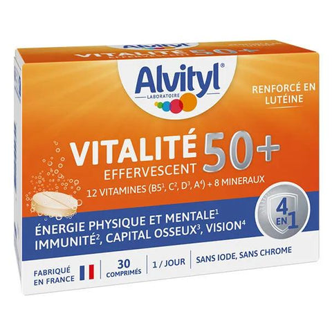 Alvityl Vitalität 50+ 12 Vitamine, 8 Mineralien, Pflanzen und Lutein 30 Tabletten