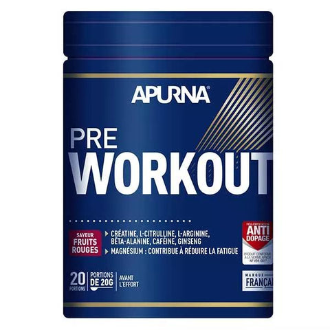 Apurna Pre Workout Rote Beeren Geschmack 420g