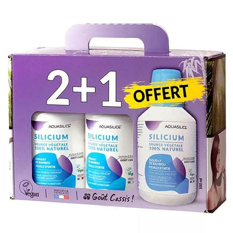 Aquasilice Set Organisches Silizium Pflanzliche Quelle 3 x 500ml