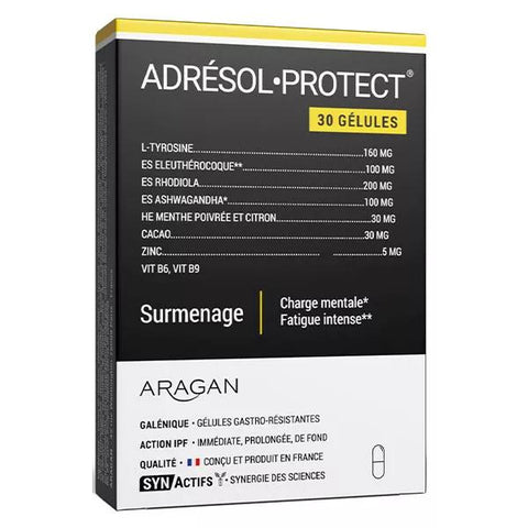 Aragan - Synactifs - AdresolProtect® - Overwork - Zinc, Rhodiola - 30 capsules