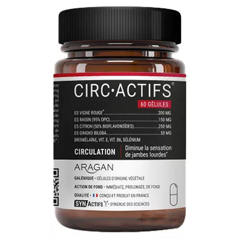 Aragan - Synactifs - Circactifs® - Kreislauf - Roter Wein - 60 Kapseln