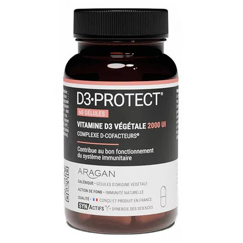 Aragan - Synactifs - D3 Protect - Immunität - Vitamin D3, Magnesium - 60 Kapseln