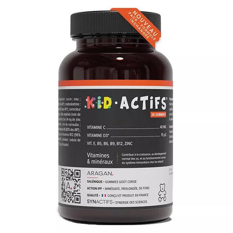 Aragan - Synactifs - Kidactifs® - Vitalität Kind - 30 Gummibärchen