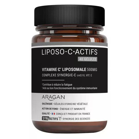 Aragan - Synactifs - Liposo-C Actifs® - Energy - Liposomal Vitamin C - 40 capsules