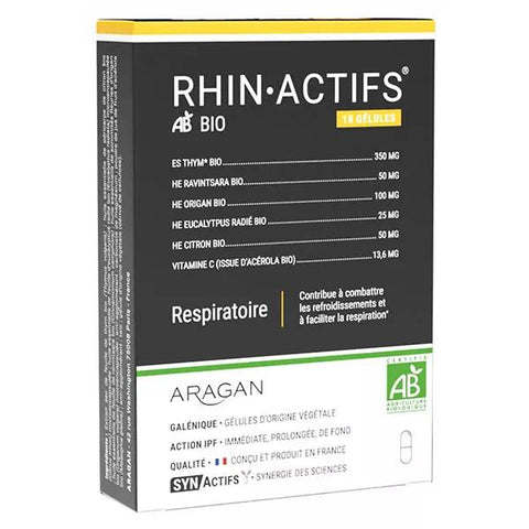 Aragan - Synactifs - Rhinactifs® BIO - Atemwege - Thymian - 10 Kapseln