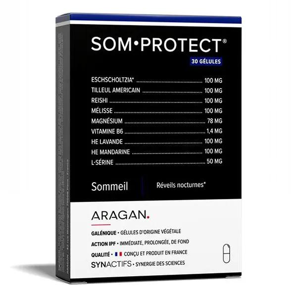 Aragan - Synactifs - Somprotect ® - Fatigue et Sommeil - Magnésium - 30 gélules