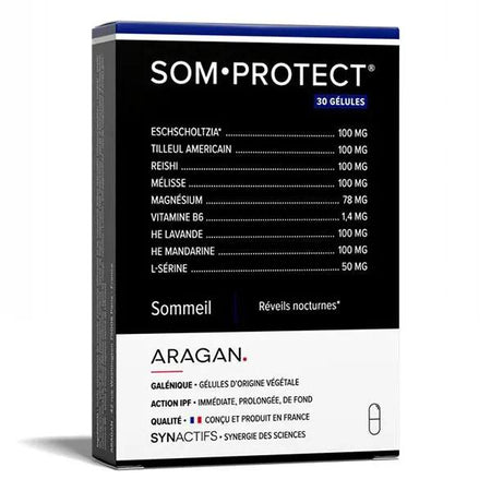Aragan - Synactifs - Somprotect ® - Fatigue et Sommeil - Magnésium - 30 gélules