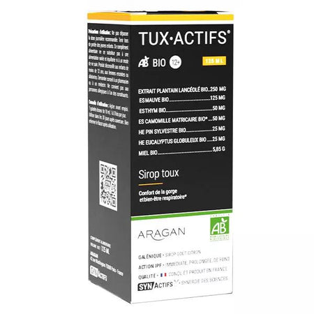 Aragan Synactifs TUX Actifs® Sirop toux 12 ans et plus 125ml