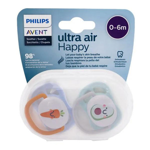 Avent Ultra Air Schnuller 0-6M, Unisex, 2er-Pack