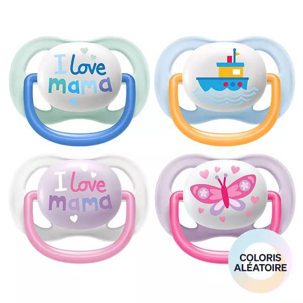Avent Sucette Ultra Air 0-6m Mixte Lot de 2
