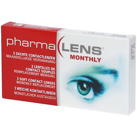 PharmaLens® Lentilles mensuelles sphériques (Dioptrie -1.00) (3 pièces)