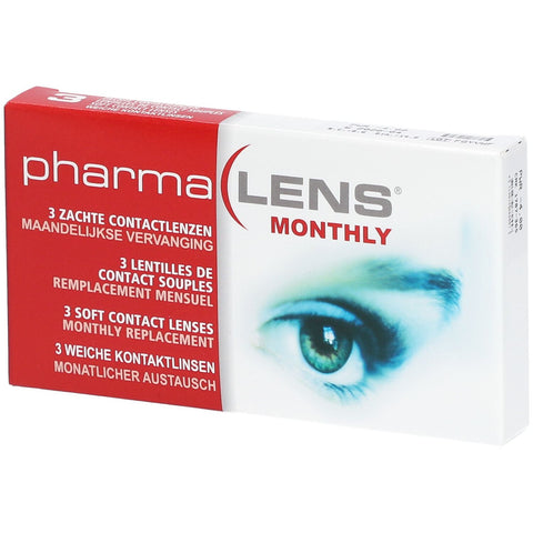pharmaLENS® lentilles mensuelles -4.00 (3 pièces)