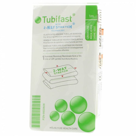 Tubifast® Bandage tubulaire élastique Vert 5 cm x 1 m