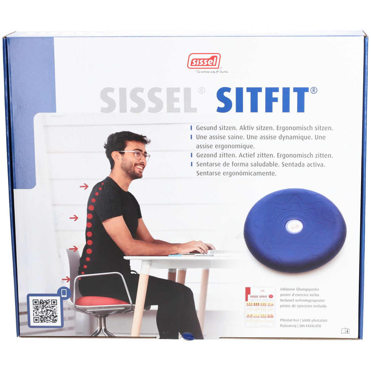 Sissel Sitfit Coussin Ballon Bleu 36cm