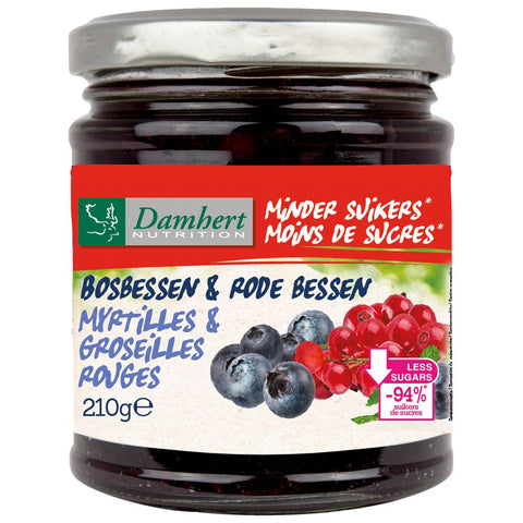 Damhert LOW CARB Confiture de myrtilles et fruits rouges (210 g)